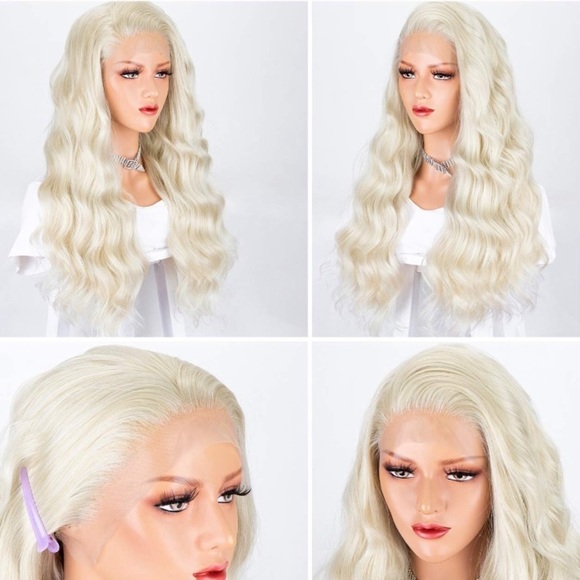 ✨22” PALE BLONDE WAVY LACE FRONT WIG? *NWT* main image 8